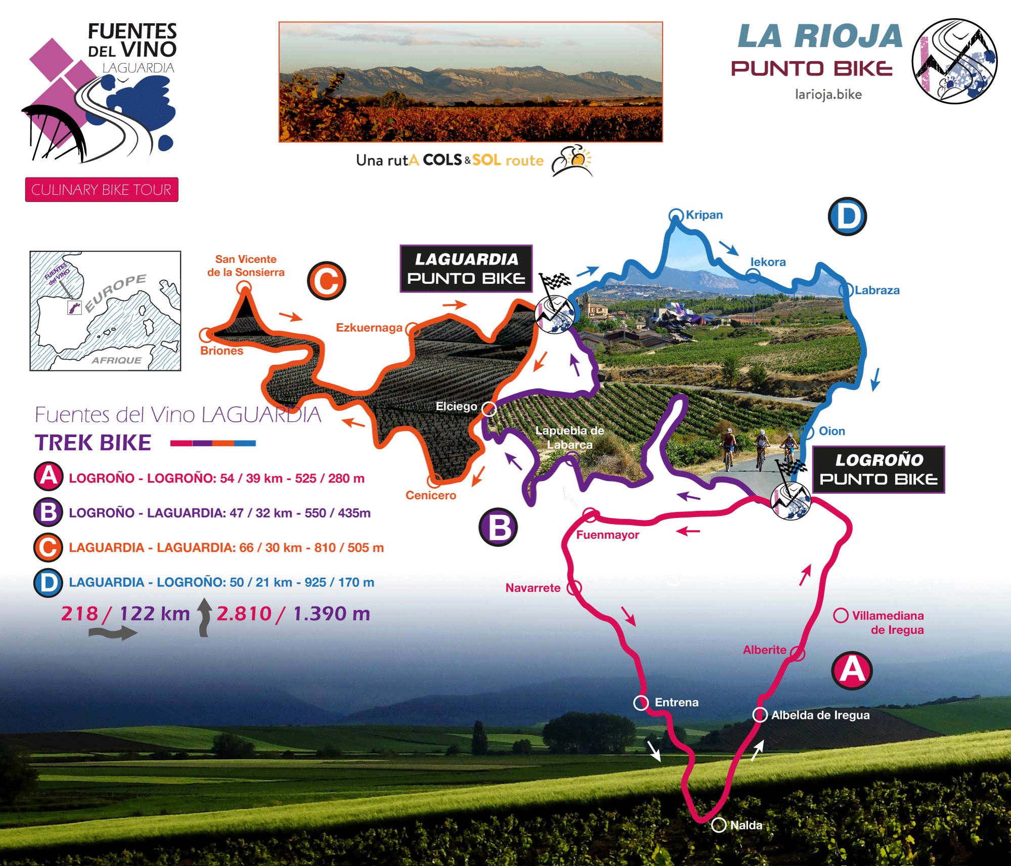 Mapa Fuentes-del-Vino-Rioja-trek-bike