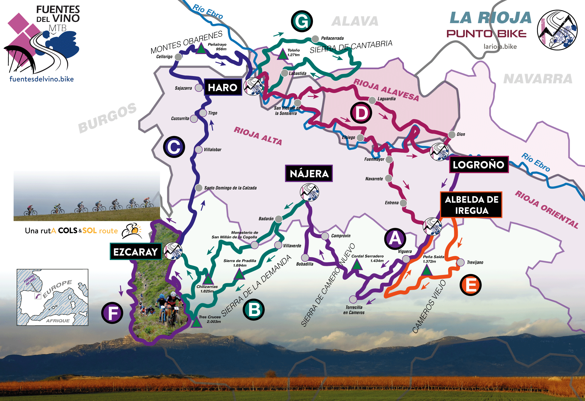 Mapa Fuentes del Vino MTB